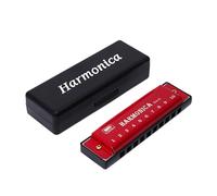 Pratica armonica diatonica a 10 fori con piastre di copertura in metallo e telaio in ABS, offre un suono ricco, perfetta per armonica Pit Metal