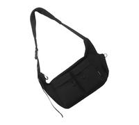 Pratica borsa a tracolla in nylon per le donne borse a tracolla casual di grande capacità per l'uso quotidiano e avventure di viaggio Borsa a tracolla multi tasca, Nero , One Size