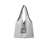 Pratica borsa a tracolla in tela per ragazze adolescenti Design bidirezionale Ampio spazio archiviazione e comoda tracolla in tela a due lati per le donne