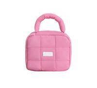 Pratica borsa da viaggio con design di grande capacità portatile per organizzare articoli da toeletta e organizzazione di bellezza Organizzatori di trucco portatili, Rosso rosato, Taglia unica