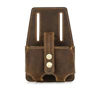 Pratica borsa elegante in pelle con attacco per cintura per metro a nastro in acciaio da 5 m, mantiene il tuo strumento pulito e accessibile