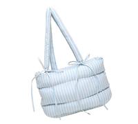 Pratica borsa in cotone con spaziosa borsa a tracolla imbottita borsa a spalla Puffer borsa ascellare adatta per varie occasioni Puffer bag piccola, Blu, One Size