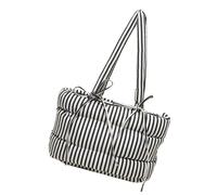 Pratica borsa in cotone con spaziosa borsa a tracolla imbottita borsa a spalla Puffer borsa ascellare adatta per varie occasioni Puffer bag piccola, Nero , One Size