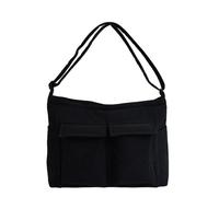 Pratica borsa in tela Borsa a tracolla dal design compatto Borsa leggera per tutti i giorni Spazioso spazio per la borsa a tracolla in tela essenziale