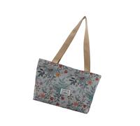 Pratica borsa oversize con motivi culturali Design amichevole di lavoro Tasche interne multiple Maniglia comoda Borsa di tela cinese di grande capacità, Blu, One Size