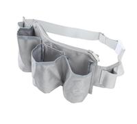 Pratica Borsa Per Attrezzi da Giardino 6 Tasche 2 Cinghie Borsa Per Attrezzi da Giardinaggio Regolabile in Tessuto Oxford Impermeabile Per Falegnameria Fioristi Falegname(Grigio)