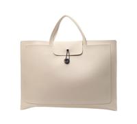 Pratica borsa per computer in PU Borsa per laptop Borsa per PC Borsa da trasporto per PC Borsa Tote Bag per laptop per uomini e donne, Beige