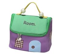 Pratica borsa per il trucco con disegni di casa per le donne spaziose borse cosmetiche articoli da toeletta borse per organizzare cosmetici borsa per il trucco viaggi e feste, Stile 02, Bellezza di