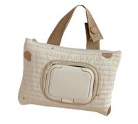 Pratica borsa per salviettine umidificate con disegni ricamati eleganti sacchetti con ricamo a forma di orso per viaggi e shopping