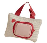 Pratica borsa per salviettine umidificate con disegni ricamati eleganti sacchetti con ricamo a forma di orso per borsa da viaggio da appendere
