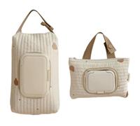 Pratica borsa portaoggetti per salviette umidificate per passeggino con disegni ricamati Eleganti buste per salviette umidificate ricamate per lavaggio dei da viaggio, essenziali