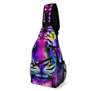 Pratica Borsello A Tracolla King Of The Tiger Butterfly Art Tracolla Borse Causal,Moda Borsa Pettorale per Uomo Palestra Donna