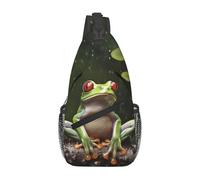 Pratica Borsello Uomo Peace Tree Frog Borsa Sul Petto Moda,Causal Borsa Pettorale per Donna Outdoors Palestra