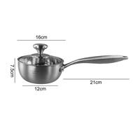 Pratica Casseruola con Coperchio in Vetro Perfetta per Salse Zuppe e Latte Risca