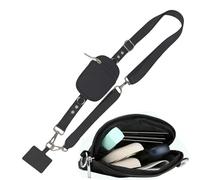 Pratica cintura con tasca con cerniera, cintura di sicurezza regolabile con carabinero | Cordicella telefonica con portafoglio | Per il posto di lavoro all'aperto, acquista concerto, multicolore