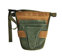 Pratica cintura per attrezzi da giardino, con tasca multipla resistente, piccola cintura per attrezzi da giardinaggio all'aperto cintura per donne e uomini giardinieri (verde e marrone)