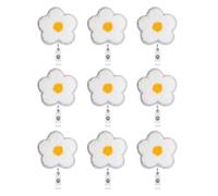 Pratica clip per badge da ricamo con robuste chiusure in metallo per ufficio e scuola, toppe ricamate a fiori con etichetta