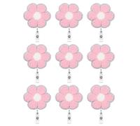 Pratica clip per badge da ricamo con robuste chiusure in metallo per ufficio e scuola, toppe ricamate a fiori con etichetta
