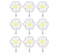 Pratica clip per badge da ricamo con robuste chiusure in metallo per ufficio e scuola, toppe ricamate a fiori con etichetta