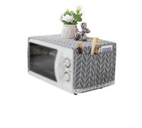 Pratica copertura antipolvere per forno a microonde, facile da pulire e organizzare gli elementi essenziali della cucina (grigio)