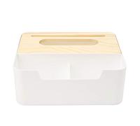 Pratica custodia per scatola per fazzoletti di estrazione per supporto di archiviazione per telecomando in carta da scrivania per casa e ufficio con coperchio (l)