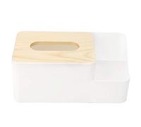 Pratica custodia per scatola per fazzoletti di estrazione per supporto di archiviazione per telecomando in carta da scrivania per casa e ufficio con coperchio (S)