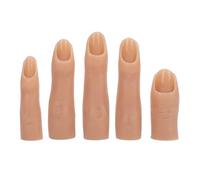 Pratica delle unghie in silicone dito ad alta elasticità dell'articolazione piegabile Allenamento per unghie addensato Modello di dito per addestramento arte per salone per unghie (02)