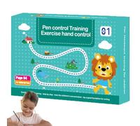 Pratica di scrittura a mano per bambini, 2025 Nuovo libro di scrittura con 8 penne Libri di tracciamento prescolare Cartella di lavoro intelligente per l'educazione precoce per bambini di 3-5 anni