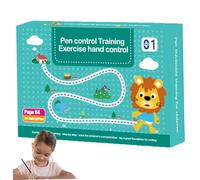 Pratica di scrittura per bambini, 2025 Nuovo libro di scrittura con 8 penne Libri di tracciamento prescolare Cartella di lavoro intelligente per l'educazione precoce per bambini di 3-5 anni Pratica