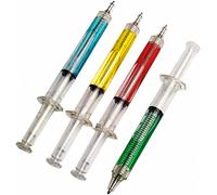 Pratica ed esteticaPenna a sfera a forma di iniezione 4 pezzi/set penna a sfera liquida regalo medico infermiere