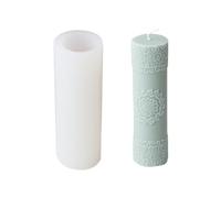 Pratica forma di candela dolce in pizzo cilindro per aromaterapia, decorazione per la casa, stampo in silicone traslucido