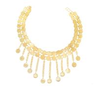 Pratica lega doppio strato moneta nappe danza accessorio per donne alla moda e artisti abiti eleganti cintura da donna