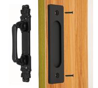 Pratica maniglia per porta scorrevole fienile tirante e scarico hardware nero op