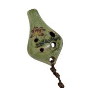 Pratica ocarina a 6 fori accordata a C, adatta per principianti e nuovi apprendimenti, strumento di allenamento in ceramica con cordino per il collo per giocare a casa, flauto ocarina, fischietto in