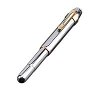 Pratica penna stilografica corta con corpo in metallo anticato, design compatto e portatile, per attività di scrittura quotidiana, penna stilografica retrò