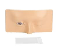 Pratica per il Trucco del Viso del Manichino, Tavola per la Pratica del Trucco degli Occhi Apri gli Occhi Chiusi Tavola per il Viso del Manichino in Silicone Riutilizzabile con Staffa(Pelle bianca)