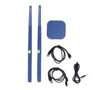 Pratica Silenziosa, Rilevamento del Movimento 3D, Set di Tamburi Virtuali per Principianti, Tamburi per Aria Blu Navy per Spazi Limitati, Connessione per Smartphone, Record