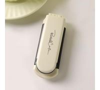 Pratica spazzola pieghevole da viaggio, leggera e piccola, con specchio rimovibile, pettine tascabile portatile da donna con setole flessibili per viaggi, uso quotidiano (bianco)