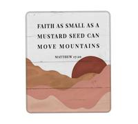 Pratica Tappetino Mouse, Faith As Small As A Mustard Seed Can Move Mountains Tappetino per Il Mouse Superficie Liscia Gaming Mousepad per Casa Ufficio Laptop