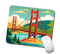 Pratica Tappetino per Il Mouse Golden Gate Bridge San Francisco Travel 25X30Cm, Tappetino per Mouse Lavabile Gaming Mousepad per Ufficio Laptop Notebook