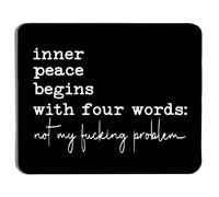 Pratica Tappetino per Il Mouse Inner Peace Begins with Four Words Funny Gaming Mousepad Tappeto Mouse 25x30cm per Laptop,PC,Casa