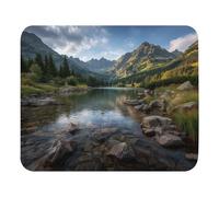 Pratica Tappetino per Il Mouse Small River Near The Mountains Gaming Mousepad Tampone per Mouse 25x30cm per Laptop,Ufficio,PC