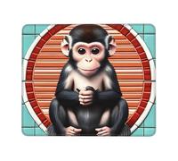 Pratica Tappetino per Il Mouse, The Silent Monkey, Ergonomico Tampone per Mouse, Gaming Mousepad, 25X30cm, Casa, PC, Laptop