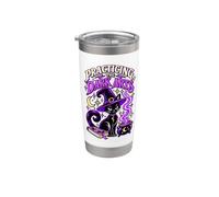 Praticare le arti oscure strega gatto nero Halloween Bicchiere termico in acciaio inox doppia parete