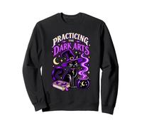 Praticare Le Arti oscure Strega Gatto Nero Halloween Felpa