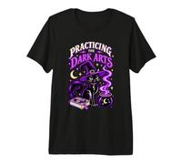 Praticare Le Arti oscure Strega Gatto Nero Halloween Maglietta Premium