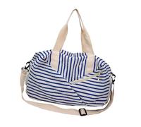 Pratiche borse da viaggio resistenti all'acqua con motivo a cartoni animati borse a tracolla di grande capacità organizzatori per uso quotidiano borsa divertente con motivo a cartoni anim, Blu