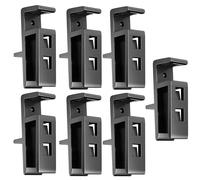 Pratiche clip per armadietto, set di clip fisse per chiusura universale, per casa, armadi da ufficio e porte dell'armadio (nero, 7 pezzi)