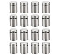 Pratiche e robuste viti di fissaggio in acciaio inox per cartelli, 16 pezzi, pratiche per display commerciali, espositori, chiodi distanziatori