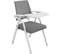 Pratiche Sedie Pieghevoli Per Ufficio, Sedia Da Conferenza Con Scrittoio, Sedia Da Allenamento Portatile Per La Scuola, Comoda Sedia Da Pranzo Pieghevole(Gris)